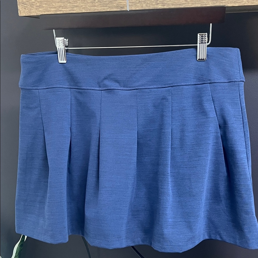 Lands' End Navy Blue Circle Skirt